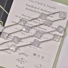 Van Cleef & Arpels Vintage Alhambra 20 Motivi Madreperla Collana Lunga