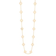 Van Cleef & Arpels Vintage Alhambra 20 Motifs Necklace 18K Yellow Gold