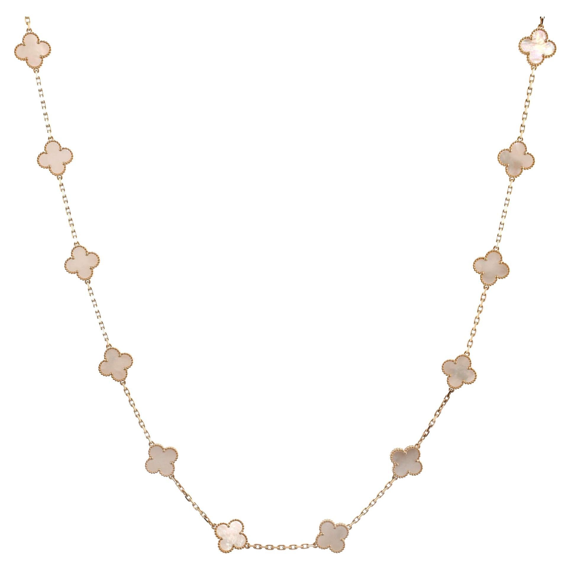 Van Cleef & Arpels Vintage Alhambra 20 Motifs Necklace 18k Yellow Gold