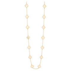 Van Cleef & Arpels Vintage Alhambra 20 Motifs Necklace 18K Yellow Gold