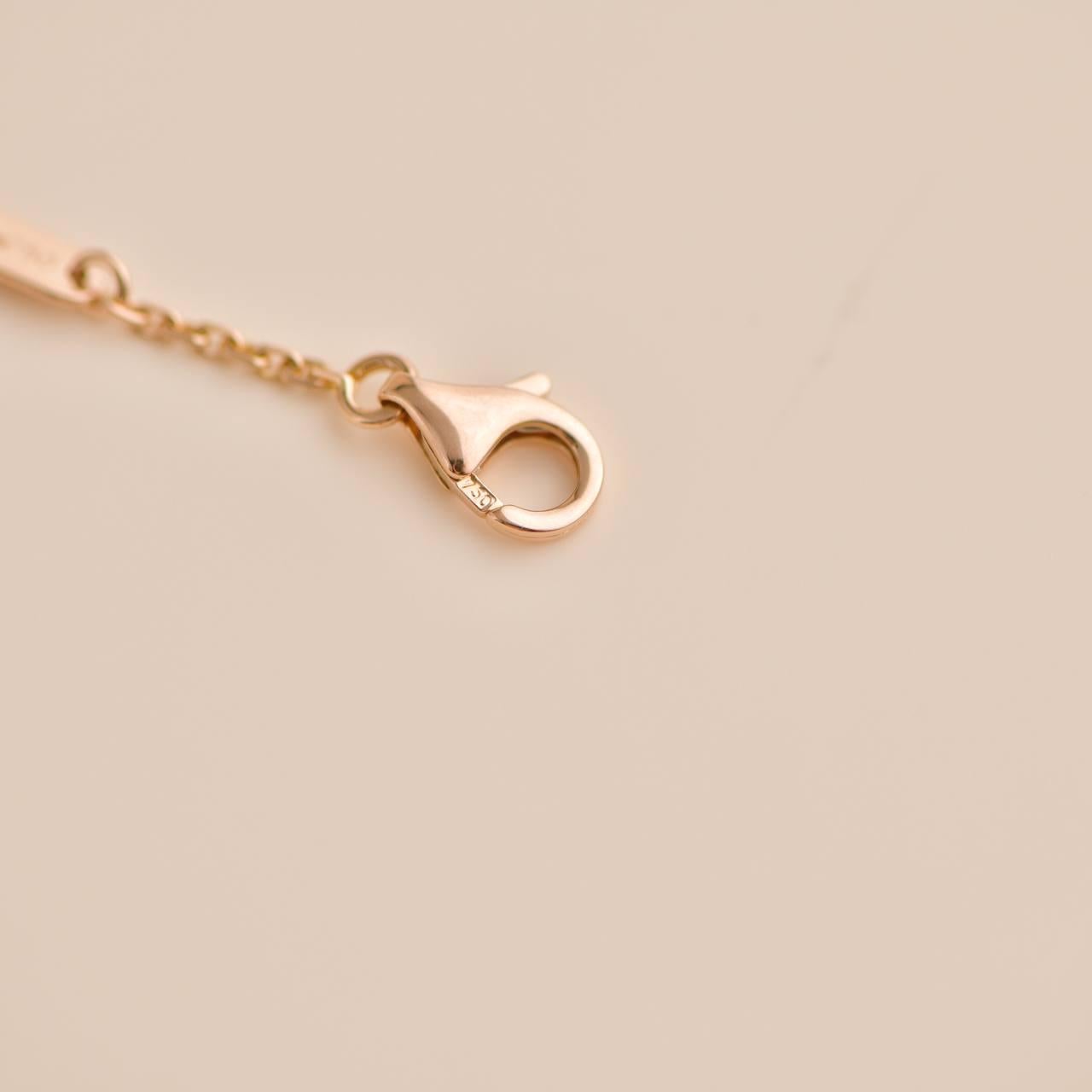 Van Cleef & Arpels Collier pendentif Vintage Alhambra 2012 Holiday Diamond MOP Excellent état à Banbury, GB