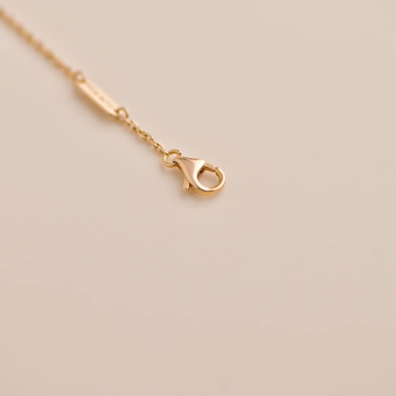Van Cleef & Arpels Vintage Alhambra 2012 Holiday Diamond MOP Pendant Necklace 2
