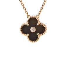 Van Cleef & Arpels Vintage Alhambra 2016 Holiday Diamond Onyx Necklace