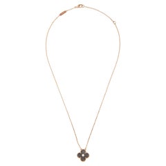 Van Cleef & Arpels Vintage Alhambra 2023 Holiday Limitierte Diamant-Gold-Halskette, Vintage