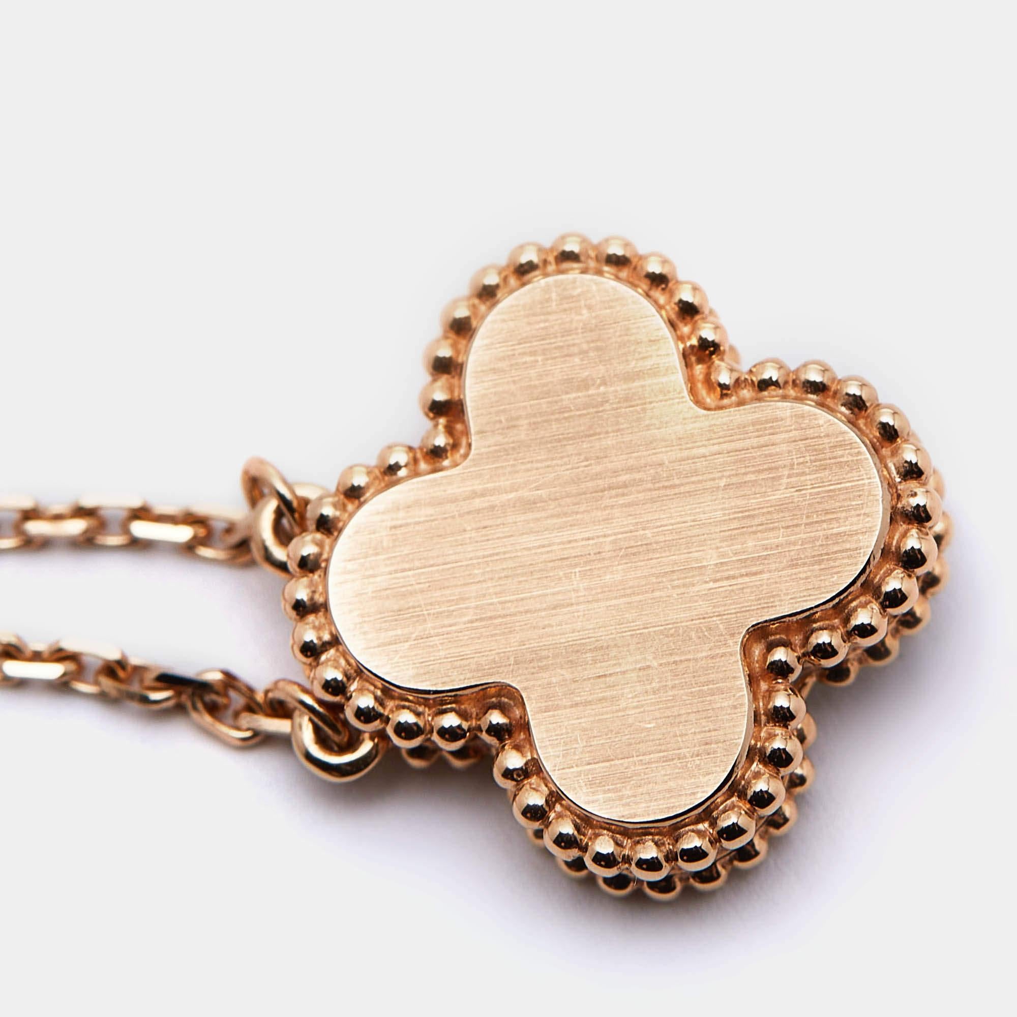 Women's Van Cleef Arpels Vintage Alhambra 2023 Holiday Ltd. Diamond 18k Gold Necklace