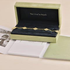 Van Cleef & Arpels Pulsera Vintage Alhambra 5 Motivos Martillada Oro Amarillo 18K