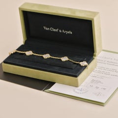 Van Cleef & Arpels Vintage Alhambra 5 Motivo Madreperla Pulsera de oro amarillo