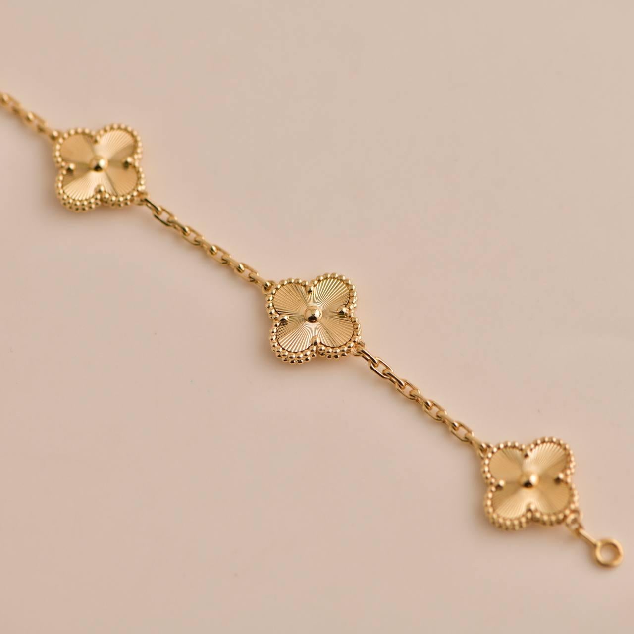 vca guilloche bracelet