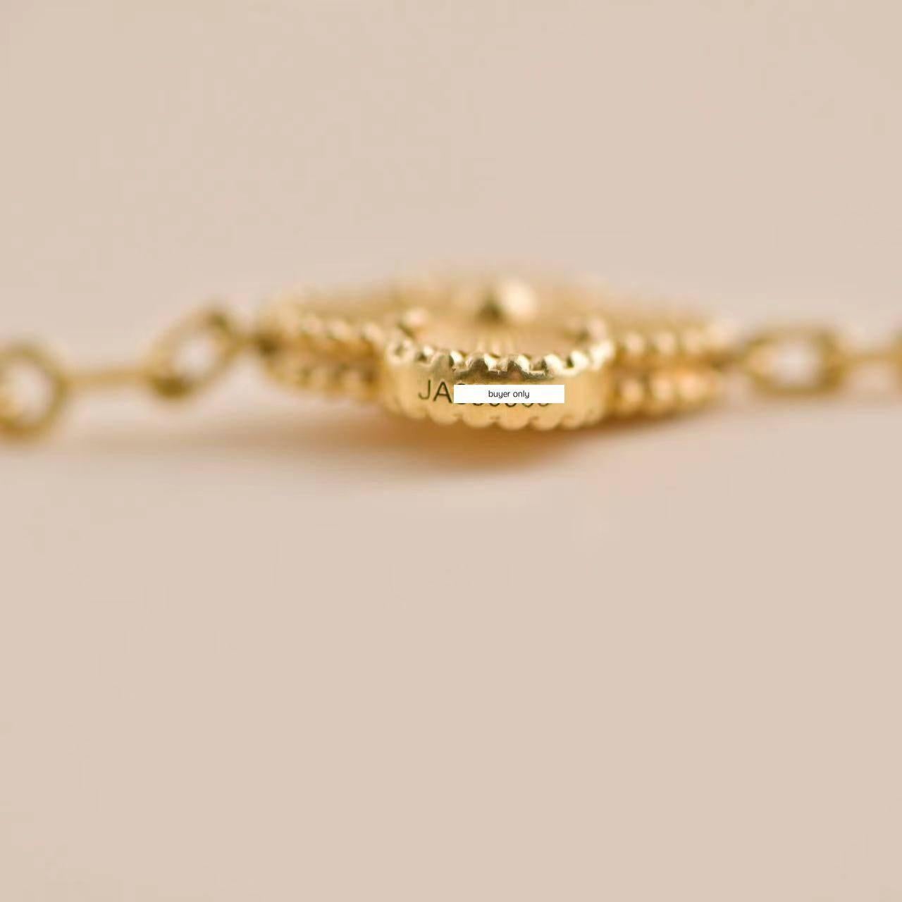 Van Cleef & Arpels Vintage Alhambra 5 Motifs Yellow Gold Bracelet 2
