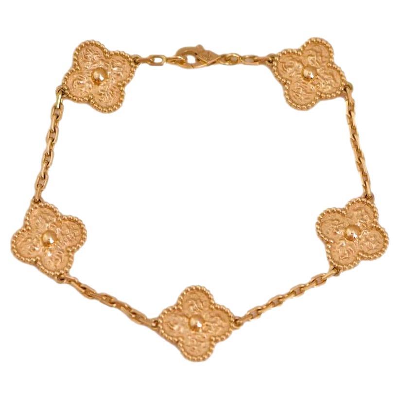 Vintage alhambra bracelet 5 motifs price outlet
