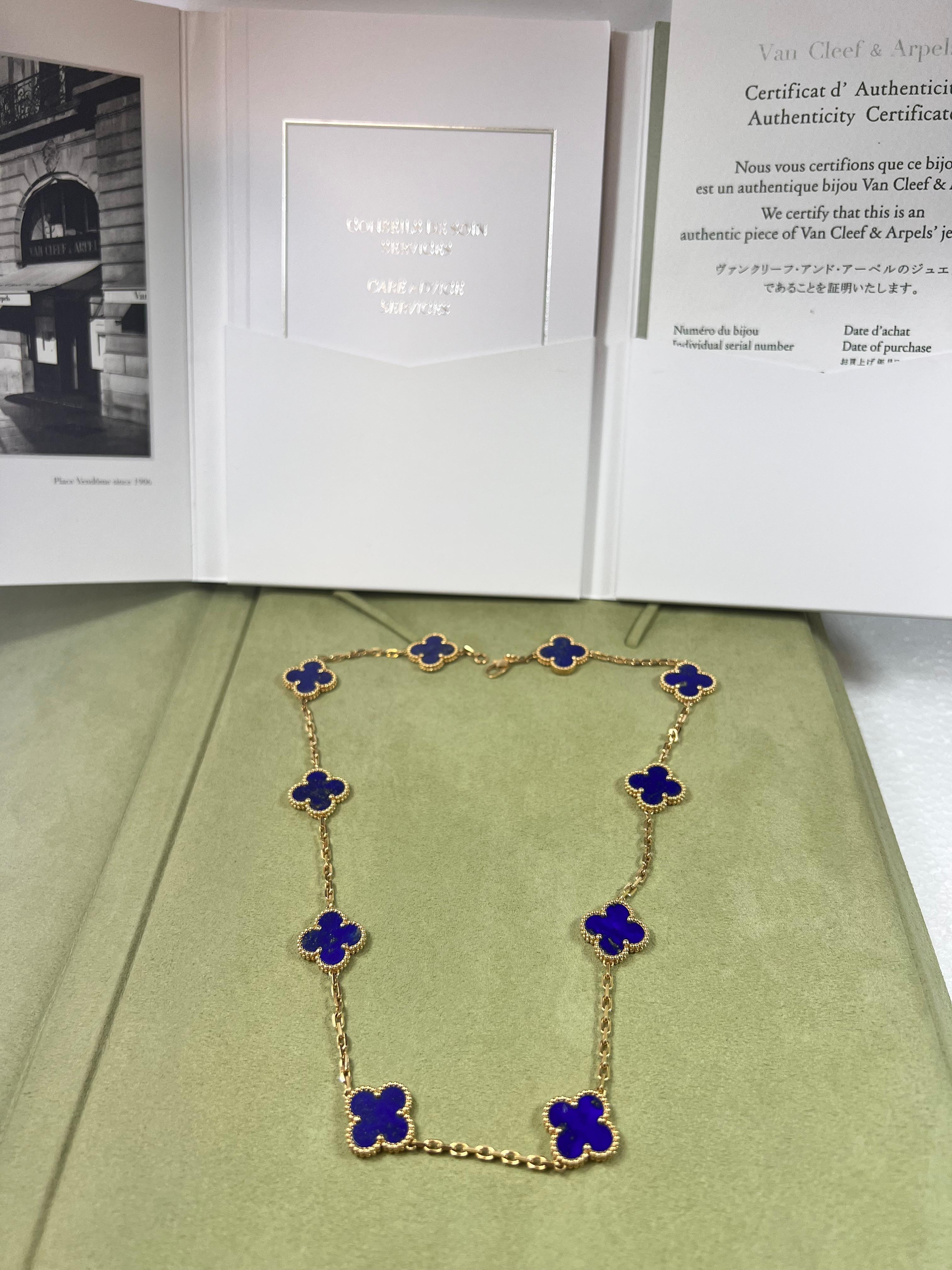 blue alhambra necklace