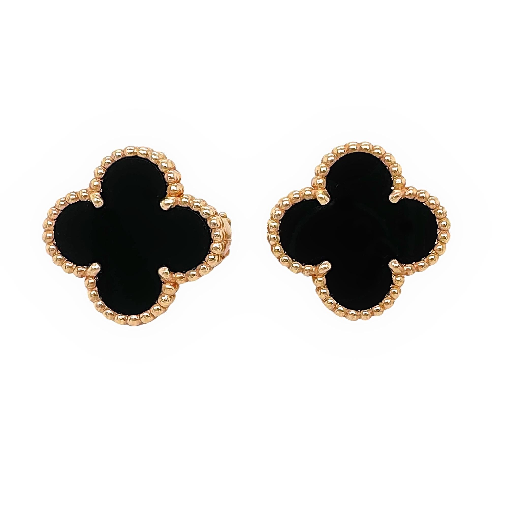 sweet alhambra earrings onyx