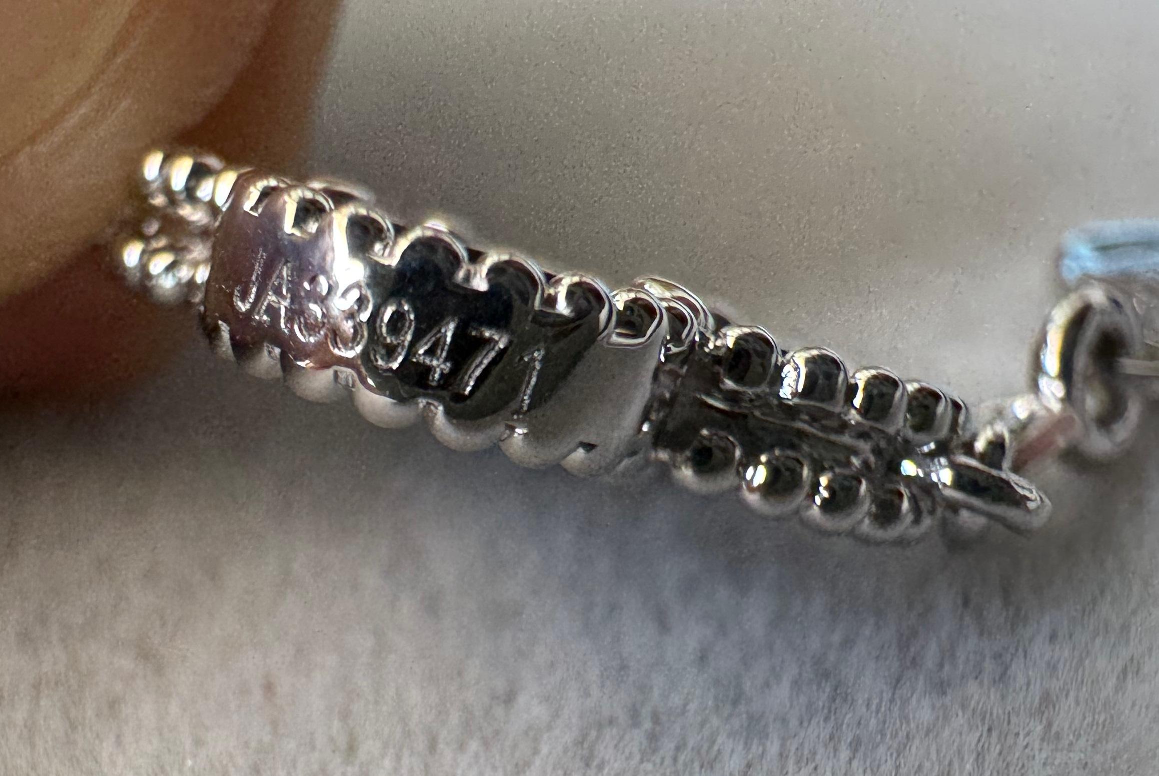 Van Cleef & Arpels Vintage Alhambra Black Onyx Diamond Motif White Gold Bracelet 3