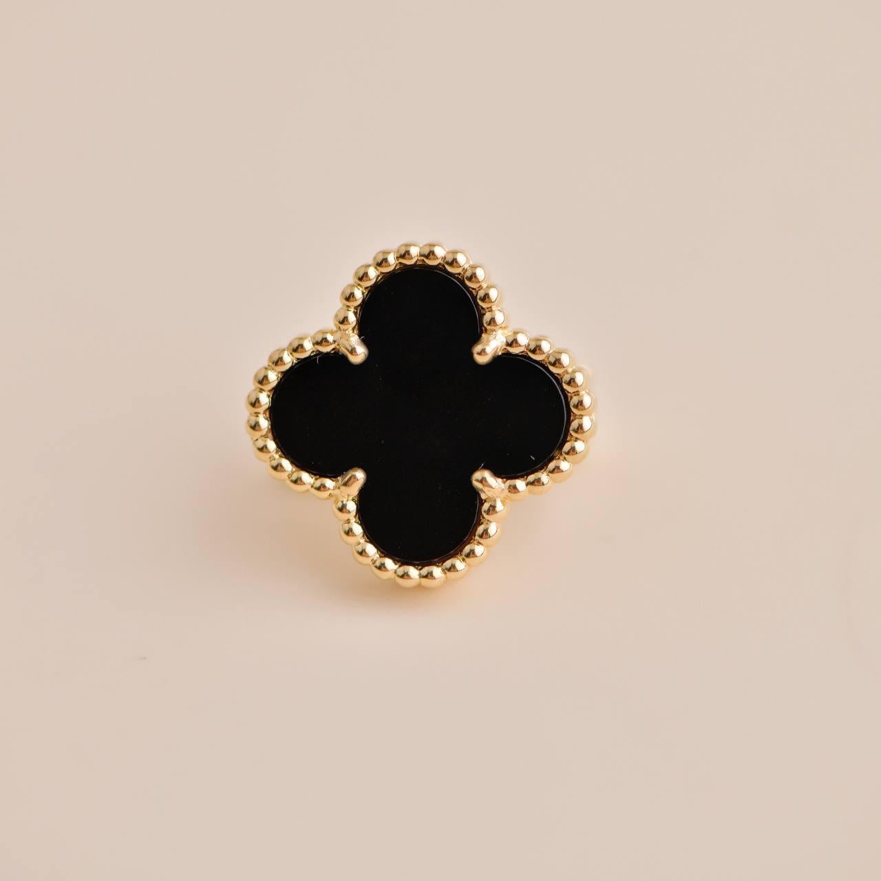 van cleef black earrings