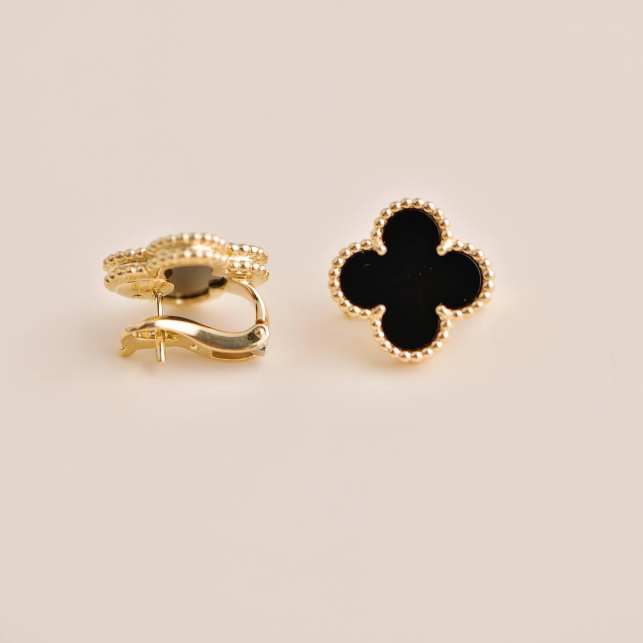 black van cleef earrings