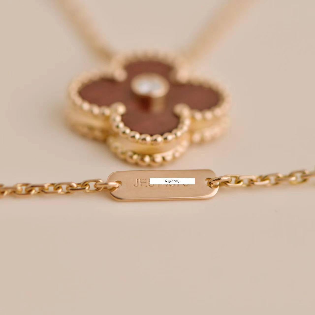 Brilliant Cut Van Cleef & Arpels Vintage Alhambra Bullseye Diamond Rose Gold 2017 Pendant