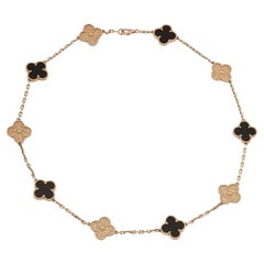 Van Cleef & Arpels Vintage Alhambra Bois D'Amourette Necklace