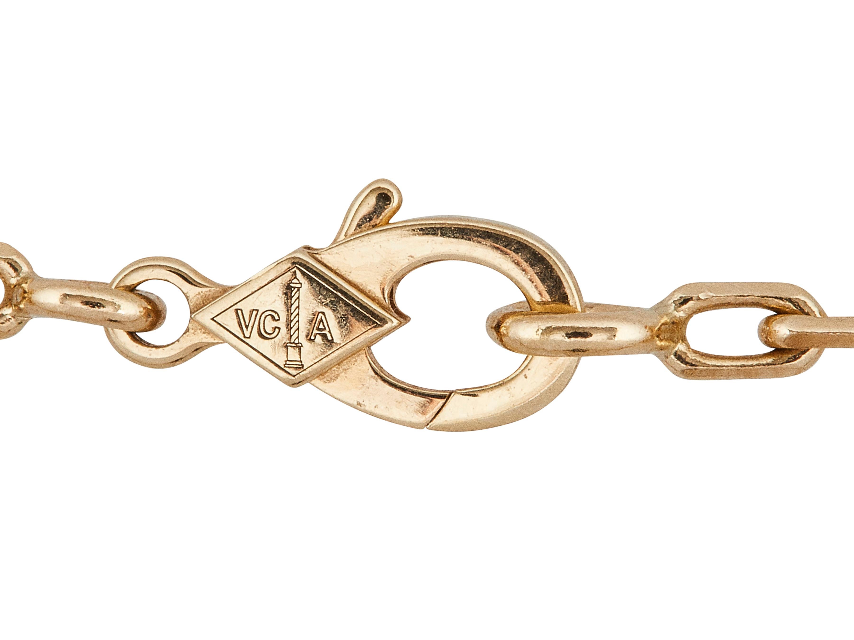 Van Cleef & Arpels Pulsera Alhambra Vintage Oro Amarillo 18K Ónix 5 Motivos Sin cortar