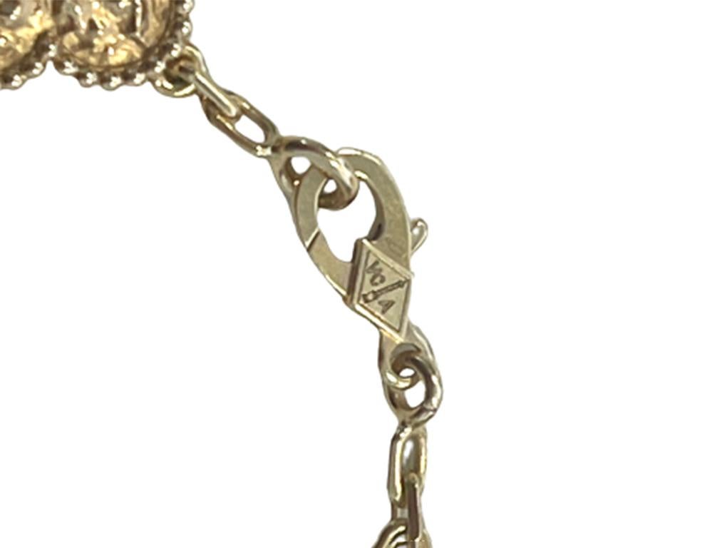 VAN CLEEF and ARPELS VINTAGE ALHAMBRA BRACELET 5 Motifs For Sale at