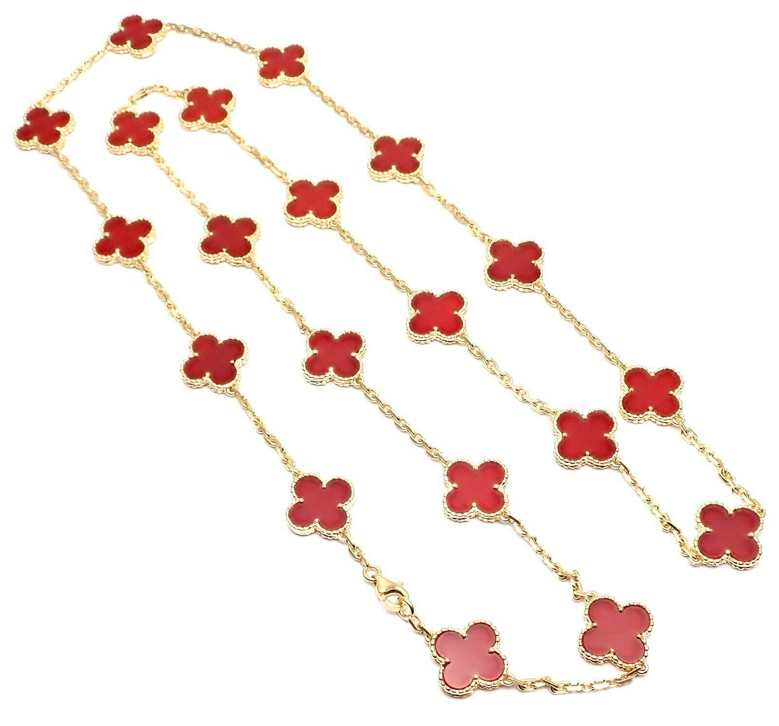 van cleef red necklace