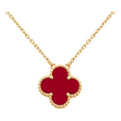 Van Cleef & Arpels Vintage Alhambra Carnelian Pendant