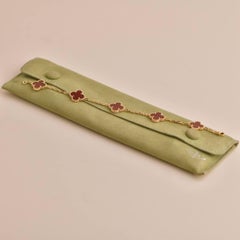 Van Cleef & Arpels Vintage Alhambra Karneol-Armband aus Gelbgold
