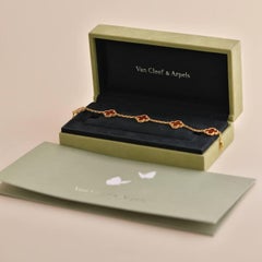 Van Cleef & Arpels Pulsera Vintage Alhambra Cornalina Oro Amarillo
