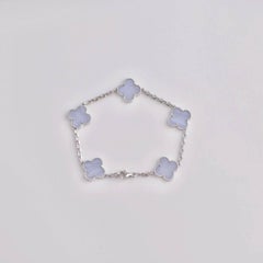 Van Cleef & Arpels Vintage Alhambra Chalcedony 5 Motif Bracelet