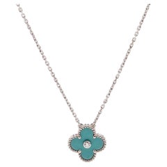 Van Cleef & Arpels Vintage Alhambra Diamond 18k White Gold 2022 Necklace