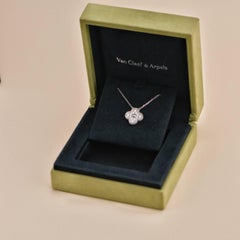 Van Cleef & Arpels Vintage Alhambra Diamond 18K White Gold Pendant Necklace