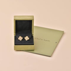 Pendientes de oro amarillo de 18 quilates Van Cleef & Arpels Vintage Alhambra Diamond