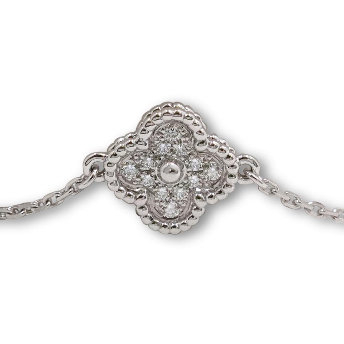 Taille brillant Van Cleef & Arpels Bracelet de diamants Sweet Alhambra