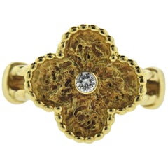 Bague vintage Alhambra en or avec diamants Van Cleef & Arpels