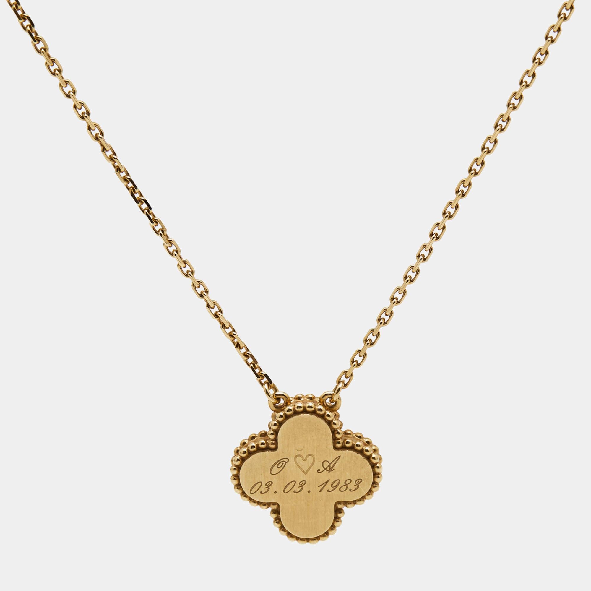 Van Cleef & Arpels’ Alhambra jewel was first created in 1968, and the Vintage Alhambra creations remain faithful to its timeless elegance. The iconic clover motif is a potent symbol of luck, and here, it comes in 18k yellow gold, set with mother of