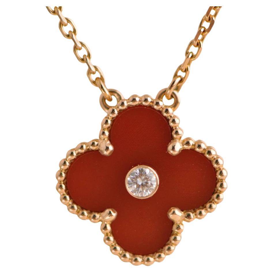 Van Cleef & Arpels Vintage Alhambra Diamond Limited Edition Rose Gold Necklace