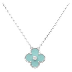 Van Cleef & Arpels Vintage Alhambra Diamond Necklace in 18K White gold