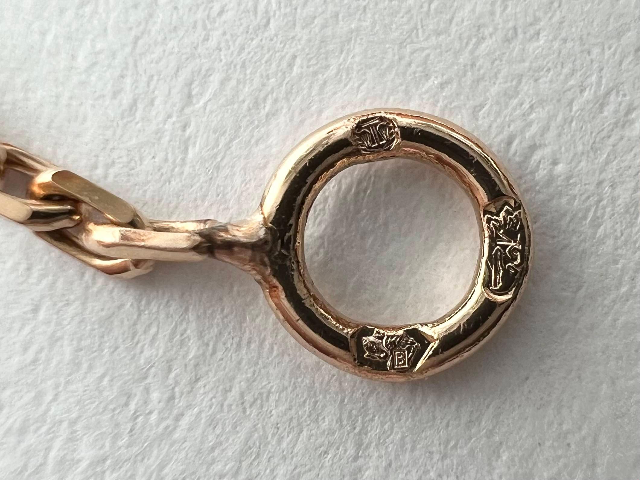 Women's or Men's Van Cleef & Arpels Vintage Alhambra Diamond Pendant Necklace, Rose Gold
