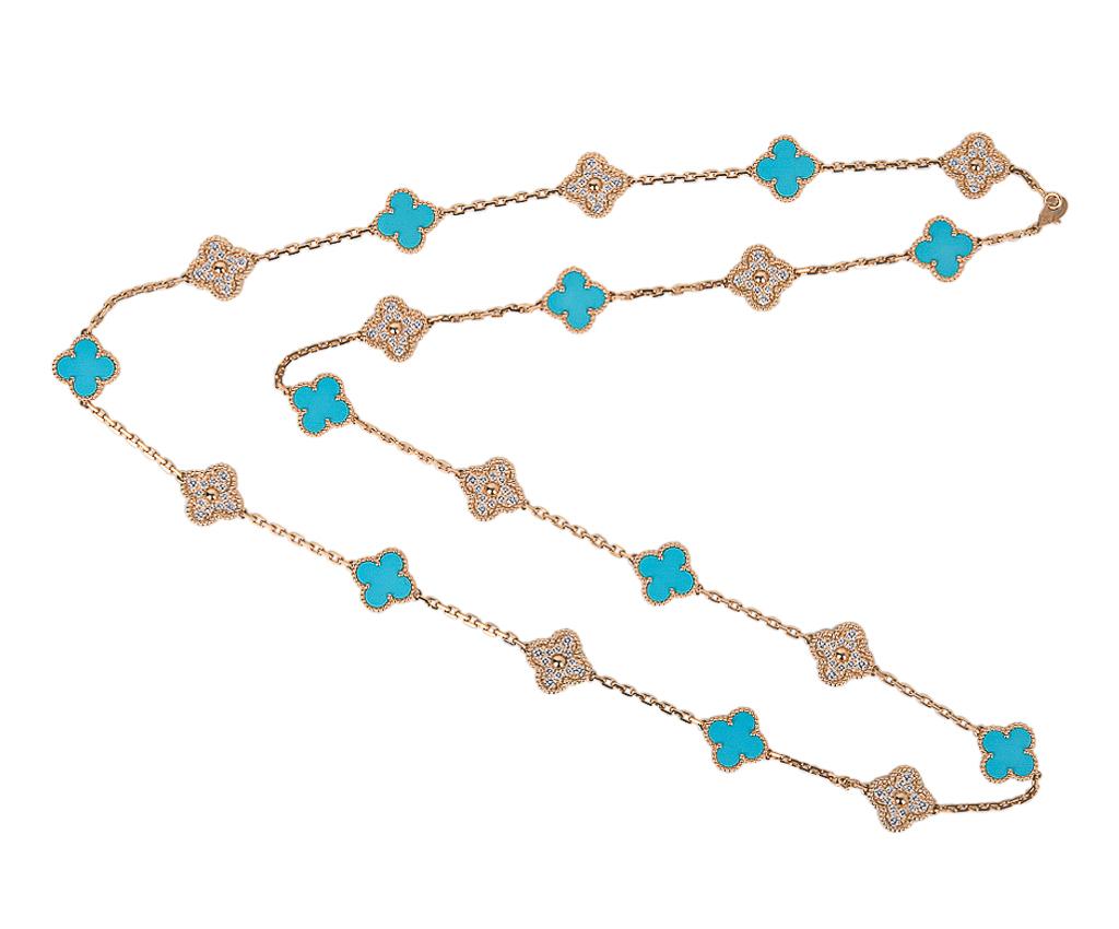 vca turquoise necklace