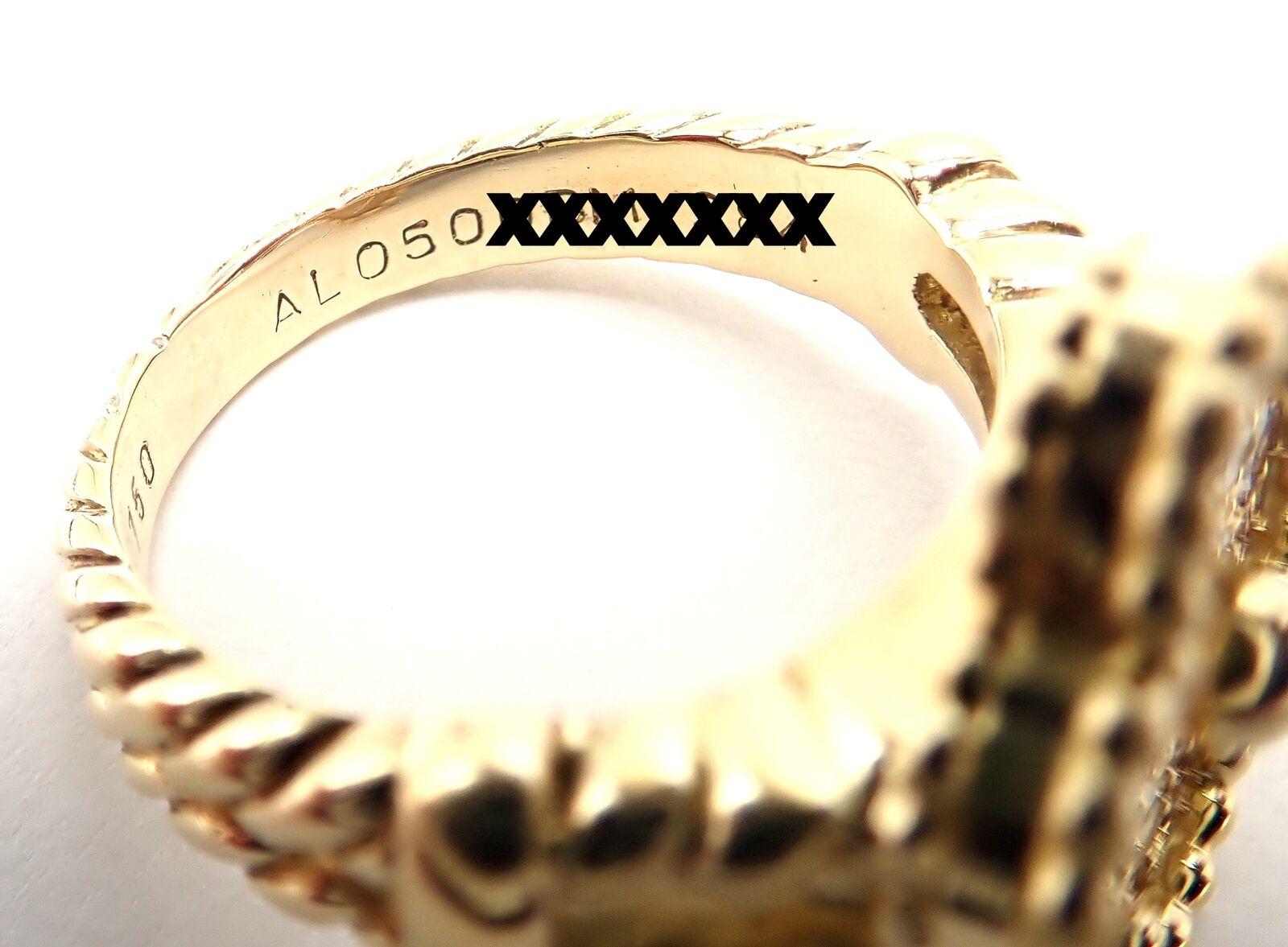 Van Cleef & Arpels Vintage Alhambra Diamant-Gelbgoldring aus Gelbgold 2