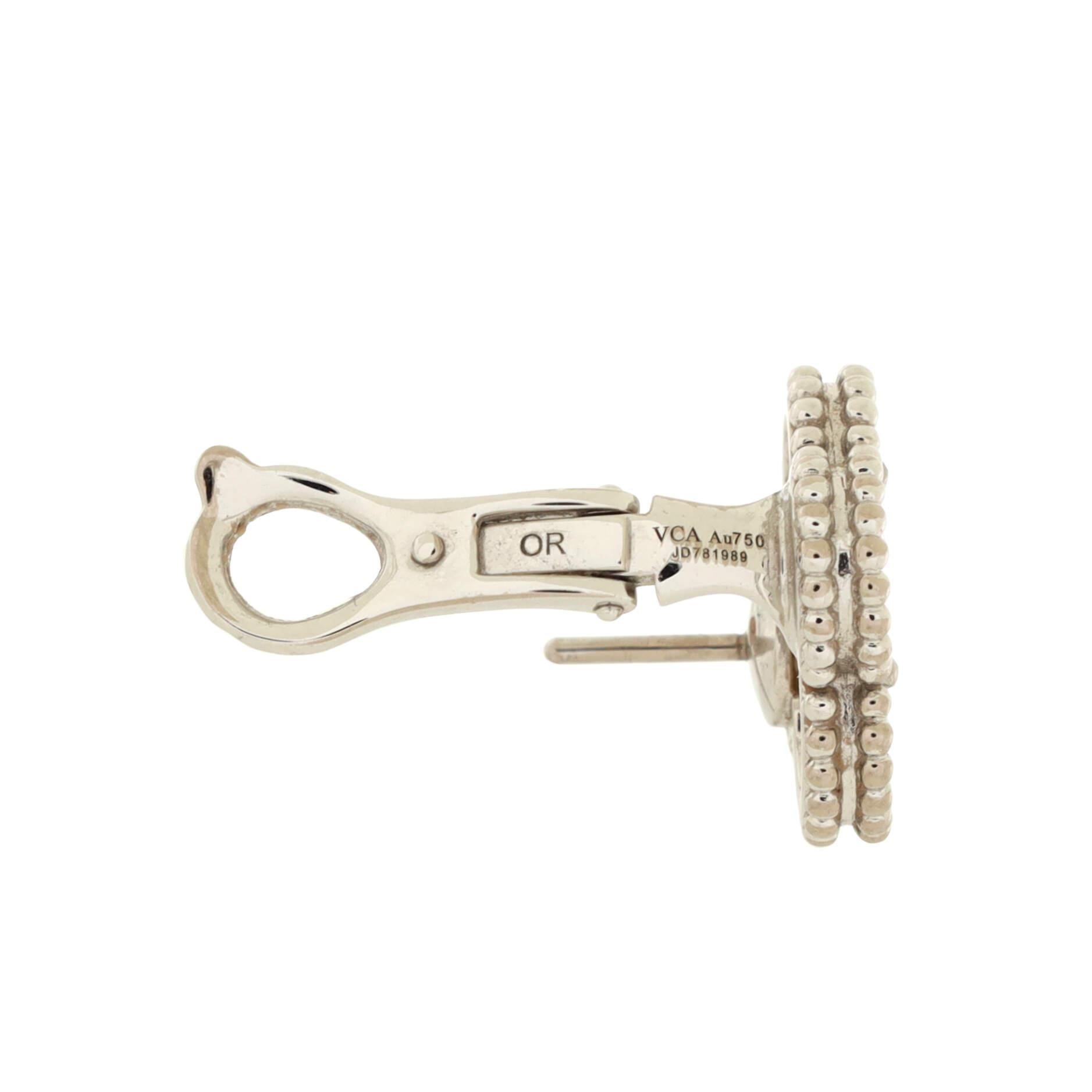 van cleef white pearl earrings