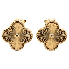 Van Cleef & Arpels Boucles d'oreilles Vintage Alhambra en or jaune 18 carats