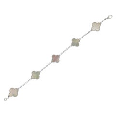 Van Cleef 
Arpels Vintage Alhambra Gold Mother of Pearl Bracelet
