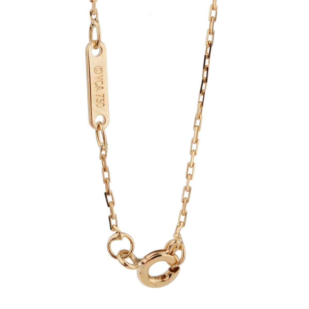 Van Cleef & Arpels Vintage Alhambra Gold Halskette im Zustand „Hervorragend“ in Feasterville, PA
