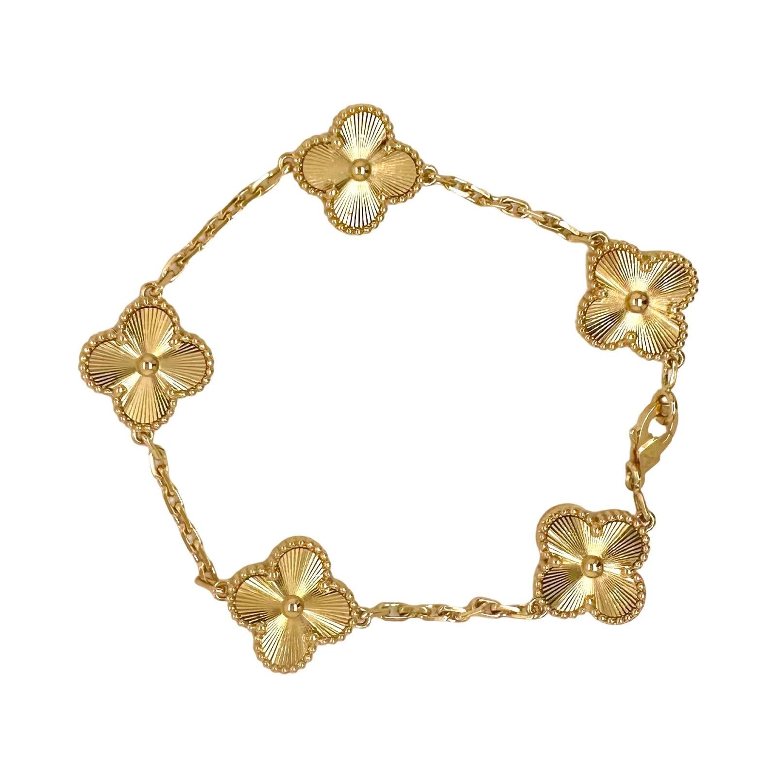 van cleef all gold bracelet