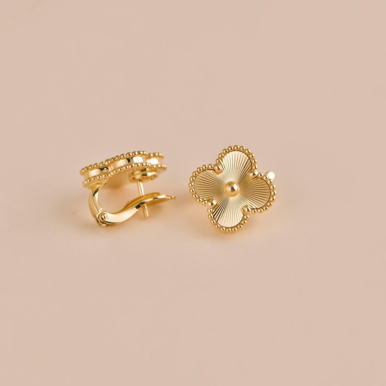 guilloche van cleef earrings