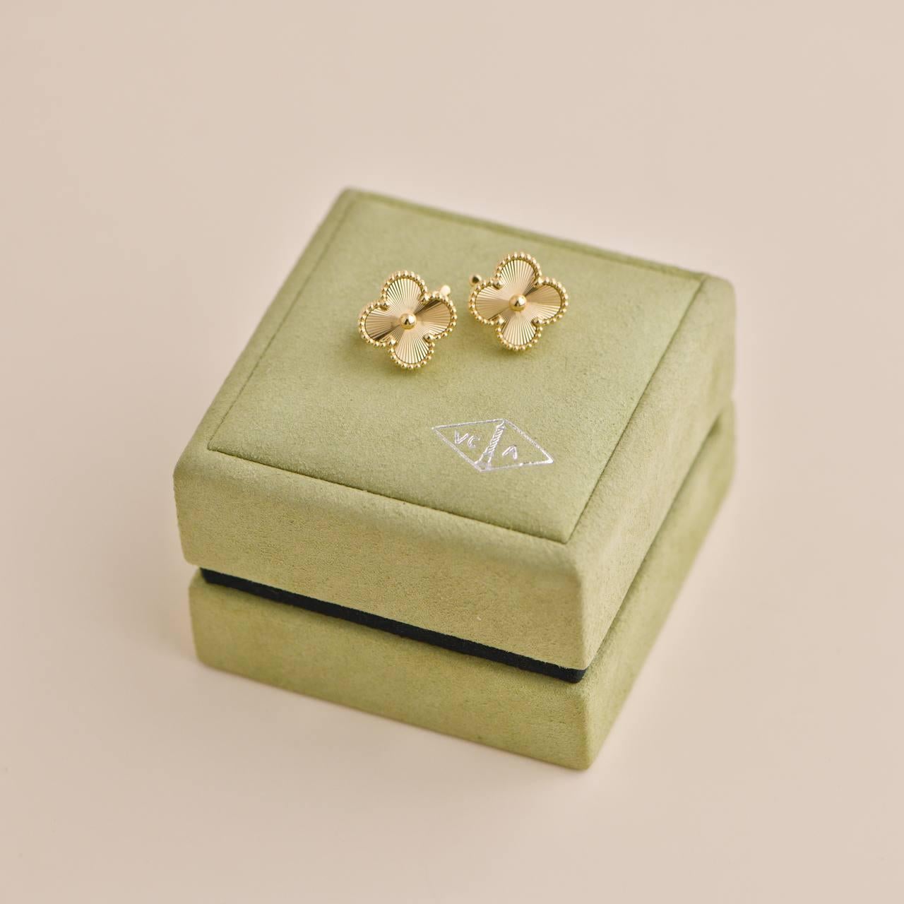 van cleef guilloche earrings