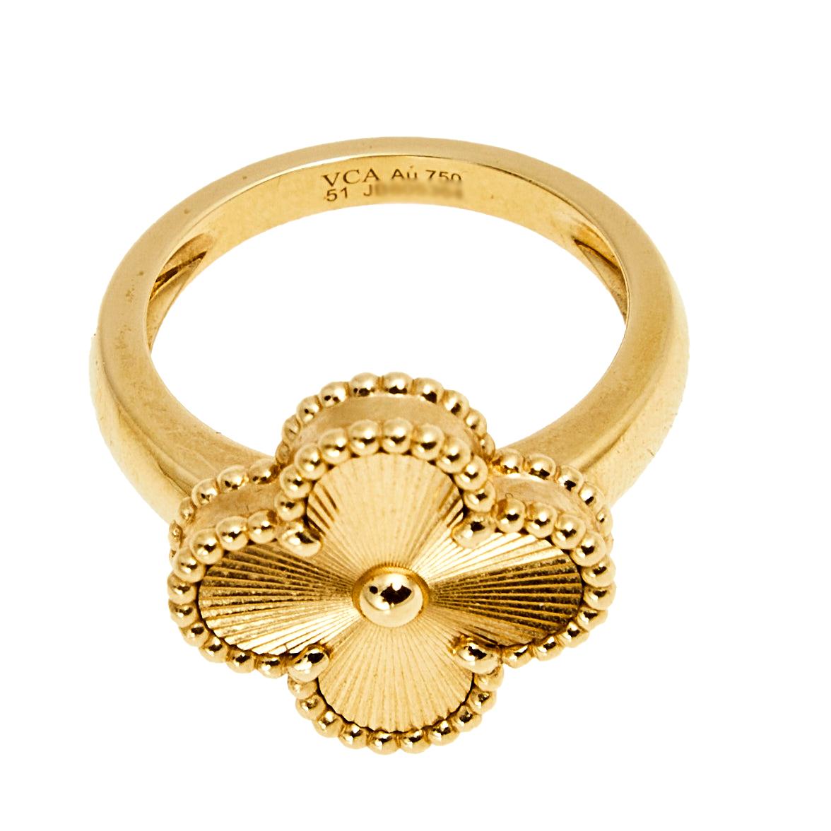 van cleef guilloche ring