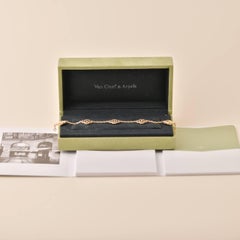 Van Cleef & Arpels Pulsera Vintage Alhambra Guilloché 5 Motivos Oro Amarillo 18K