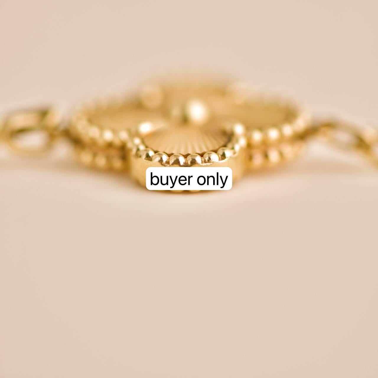 Van Cleef & Arpels Vintage Alhambra Guilloché 5 Motif 18K Yellow Gold Bracelet 1