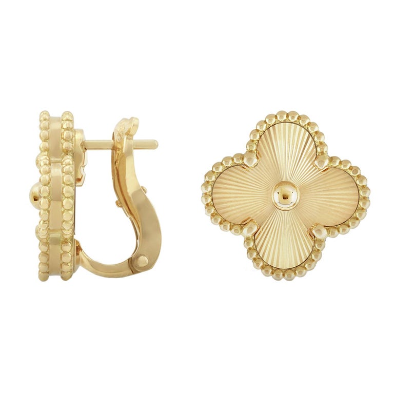 Van cleef guilloche earrings online